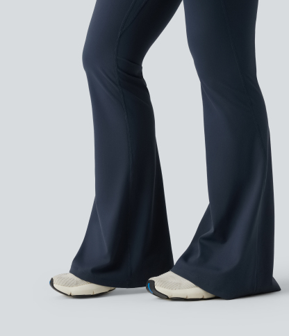 High Waisted Scrunch Butt Lifting Tummy Control Shaping Yoga Flare Leggings with Pockets