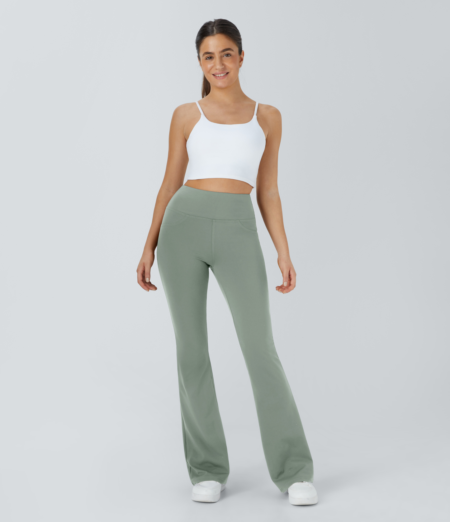 High Waisted Pocket Flare Yoga Leggings