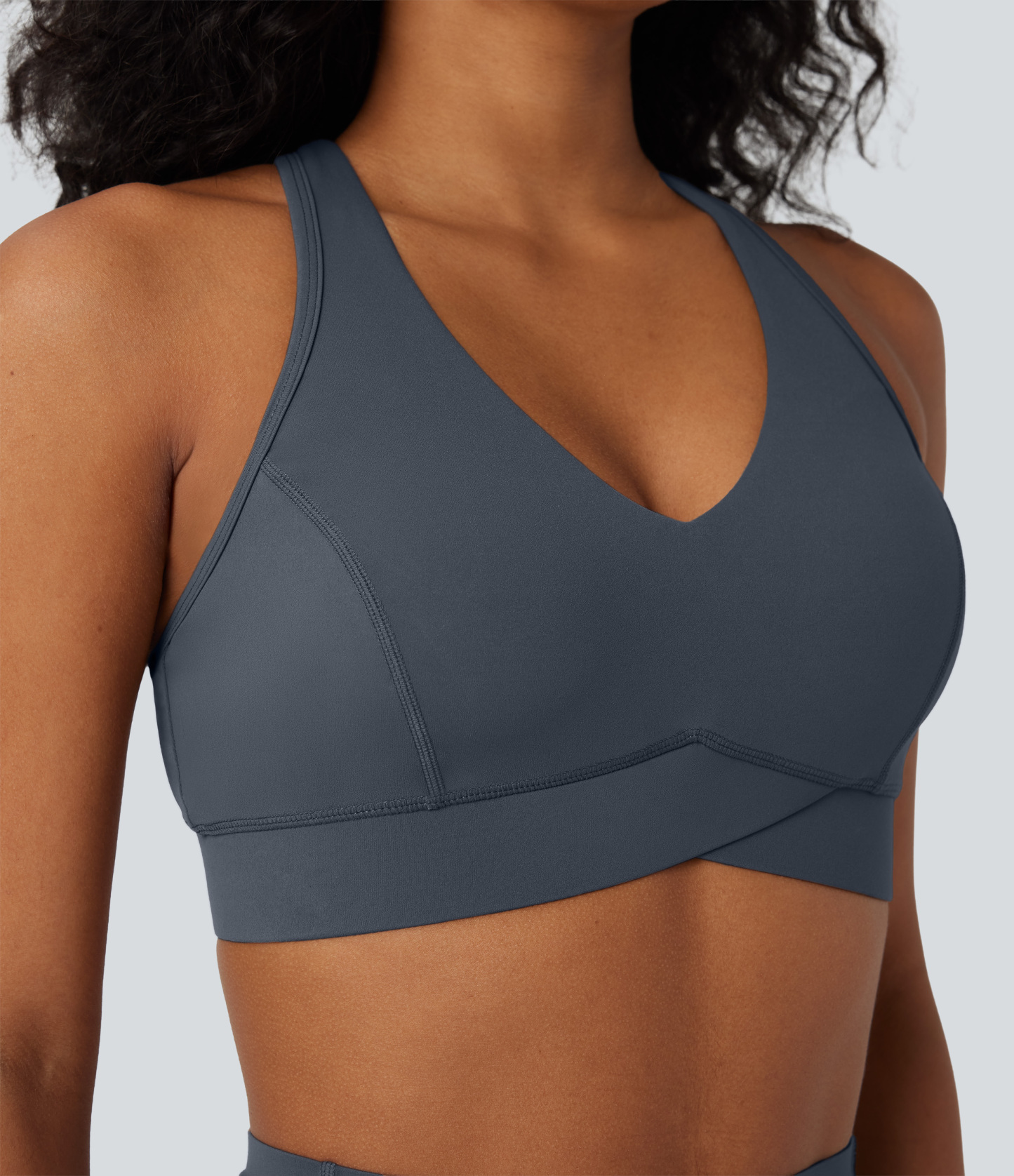 Halara UltraSculpt™ Medium Support V Neck Racerback Training Sports Bra