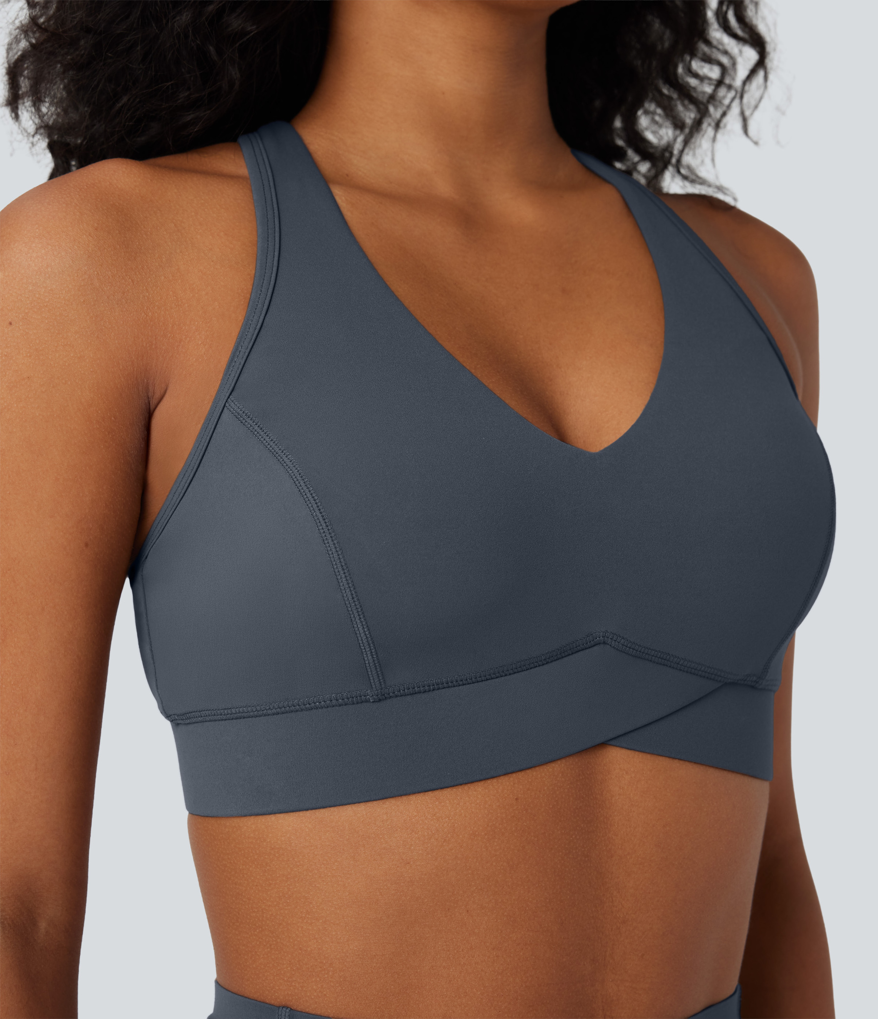 Halara UltraSculpt™ Medium Support V Neck Racerback Training Sports Bra