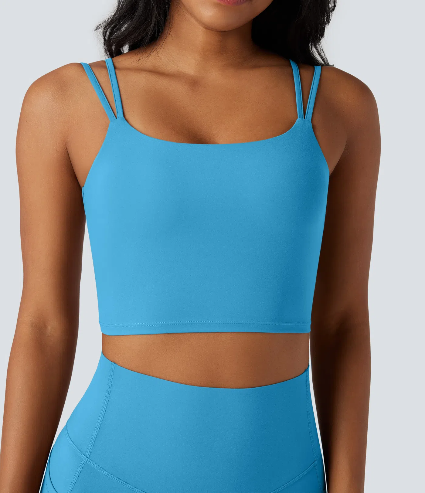 UltraSculpt™ Double Straps Twisted Backless Cropped Yoga Tank Top