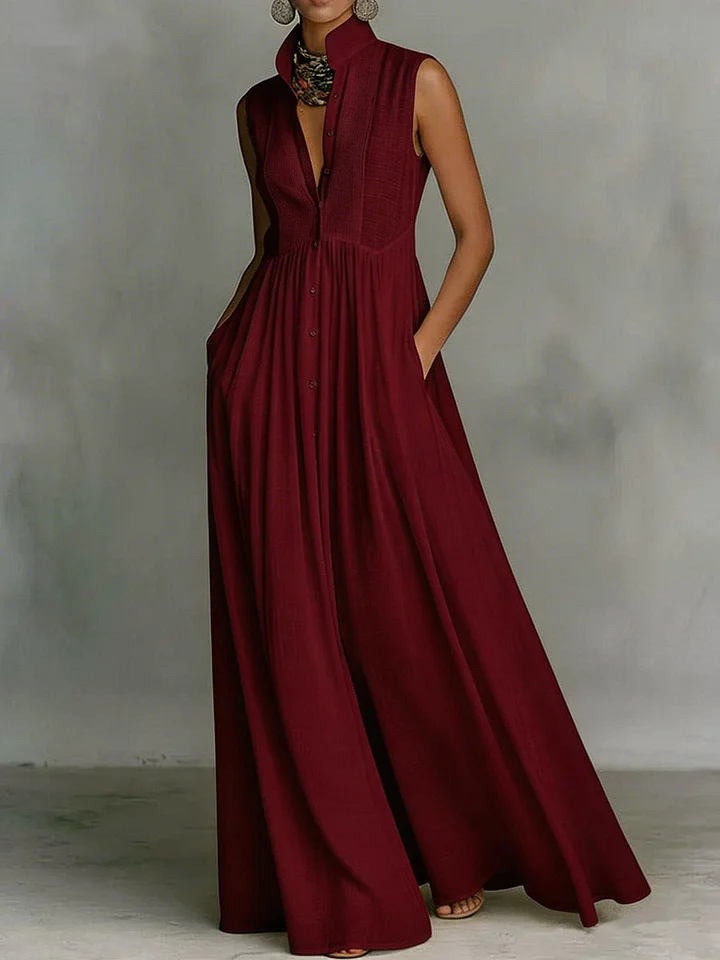 Sleeveless Linen Maxi Dress – Relaxed Minimal Summer Dress