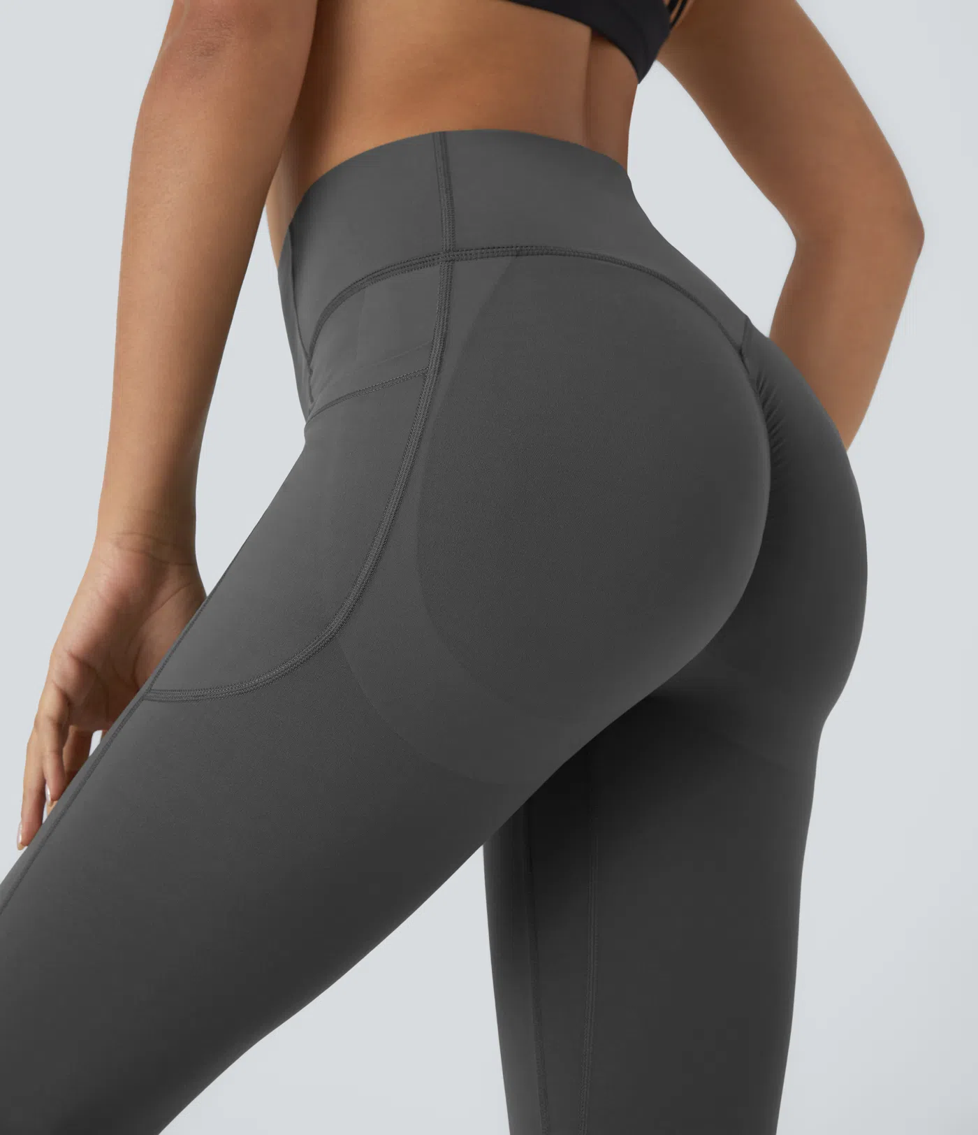 High Waisted Scrunch Butt Lifting Tummy Control Pocket Shaping Capri Training Leggings