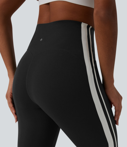 Halara UltraSculpt™ High-waisted Tummy Control Side Stripe Yoga 7/8 Flare Leggings