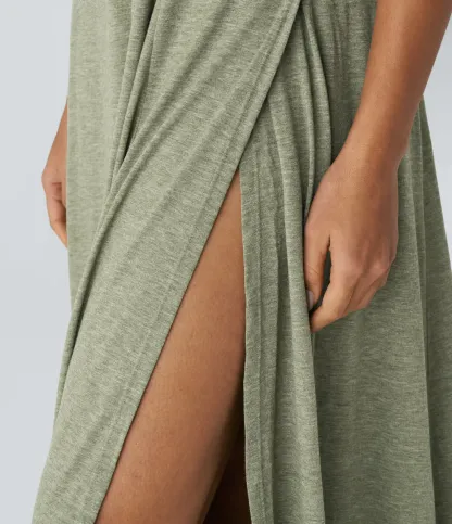 U-Neck Elegant Long Casual Sling Dress