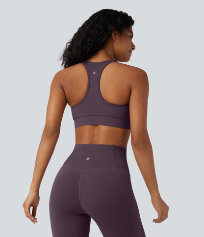 Halara UltraSculpt™ Medium Support V Neck Racerback Training Sports Bra