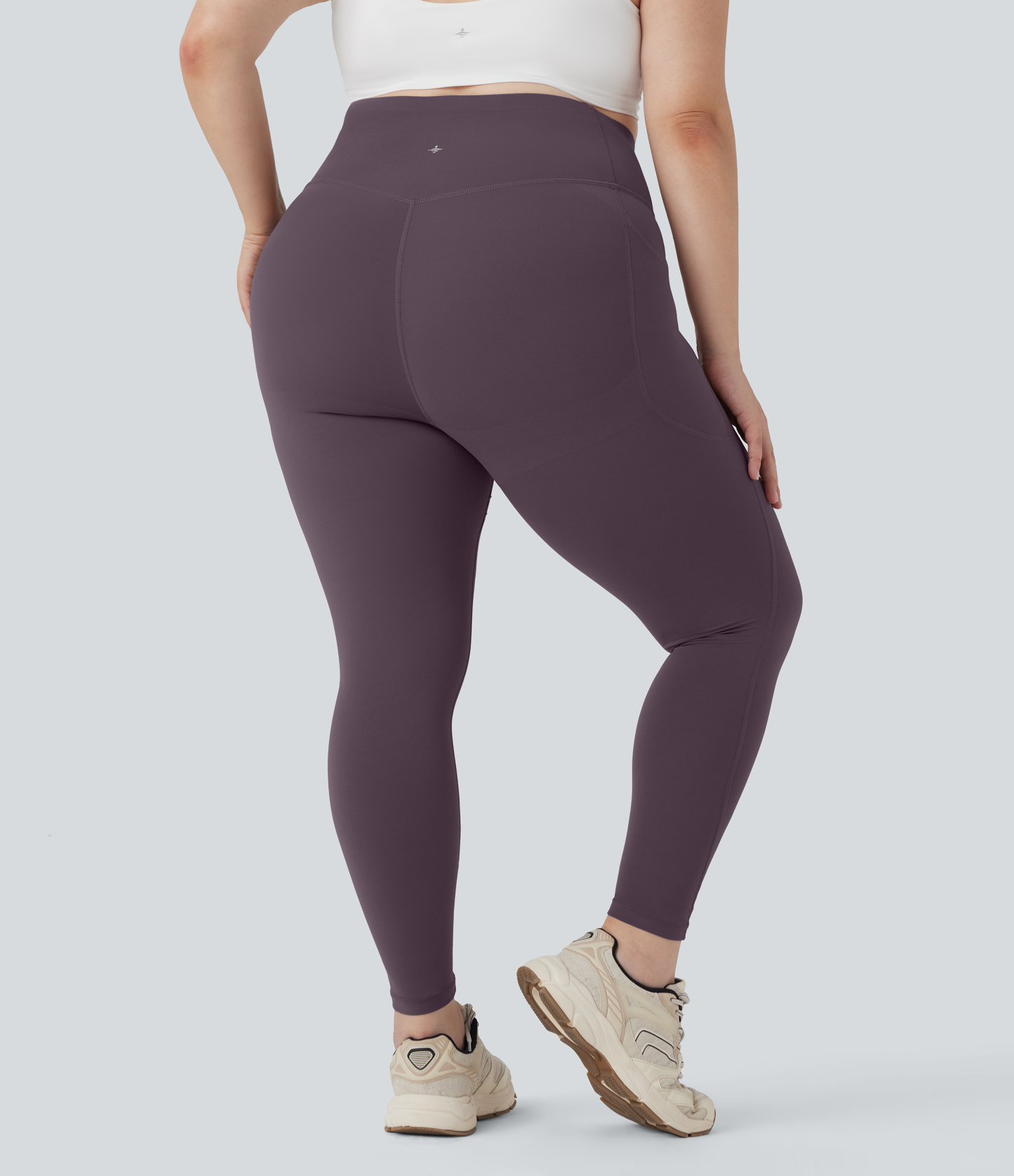 Plus Size High Waisted Butt Lifting Tummy Control Shaping Training Leggings with Pockets