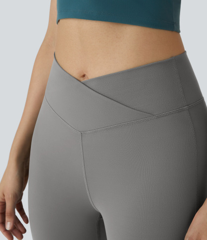 DayStretch High Waisted Crossover Flare Yoga Leggings