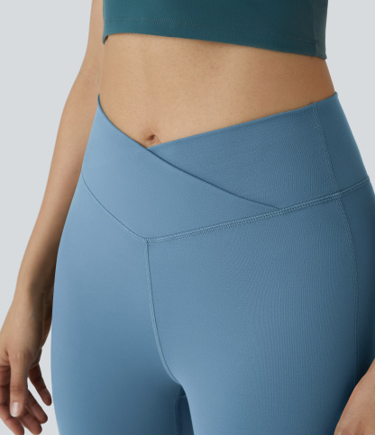 DayStretch High Waisted Crossover Flare Yoga Leggings