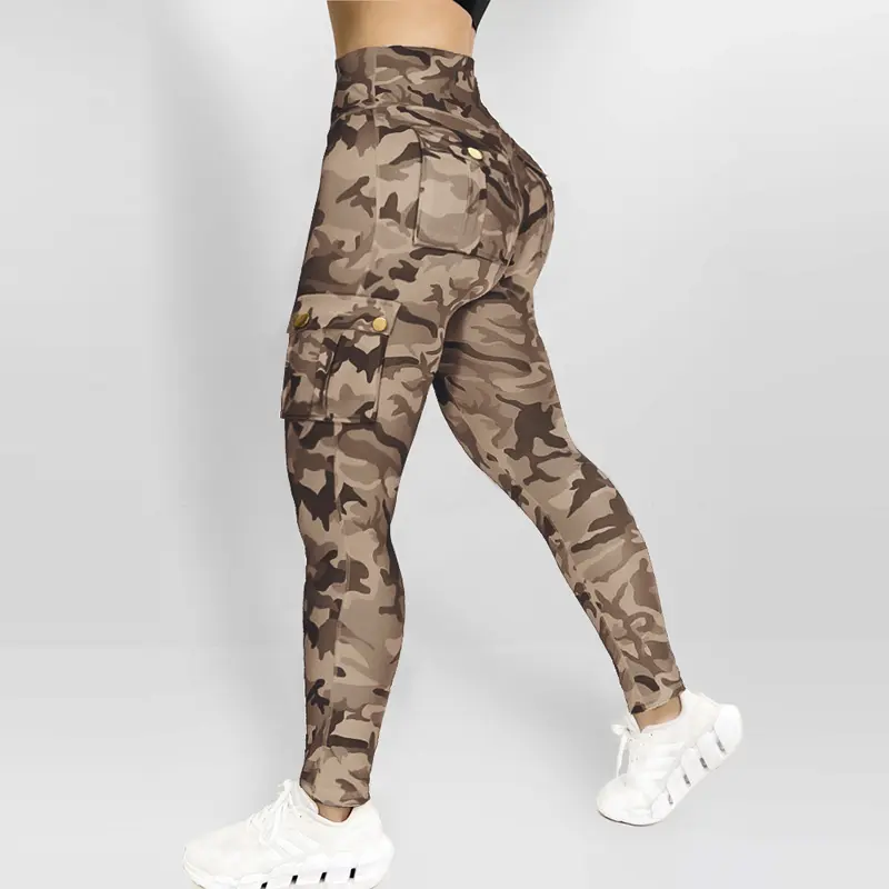Womens Butt Lifting Leggings with Flap Pockets/ High Waist Tummy Control Workout Cargo Leggings/High Waist Tummy Control Leggings Yoga Pants Gym Sportswear Bottoms