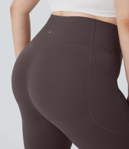 Plus Size High Waisted Butt Lifting Tummy Control Shaping Training Leggings with Pockets