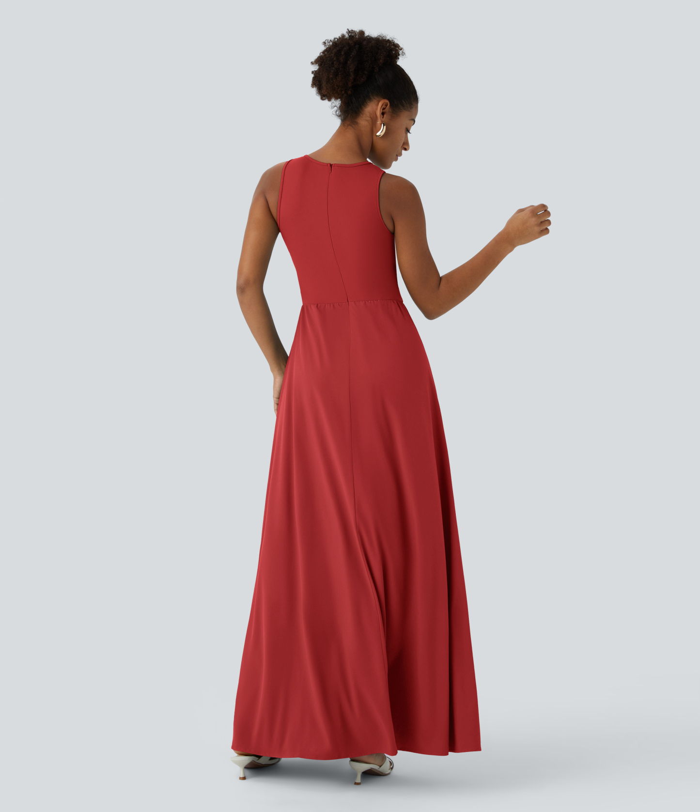 Zipper Sleeveless Pocket Contrast Quick Dry Jumpsuit