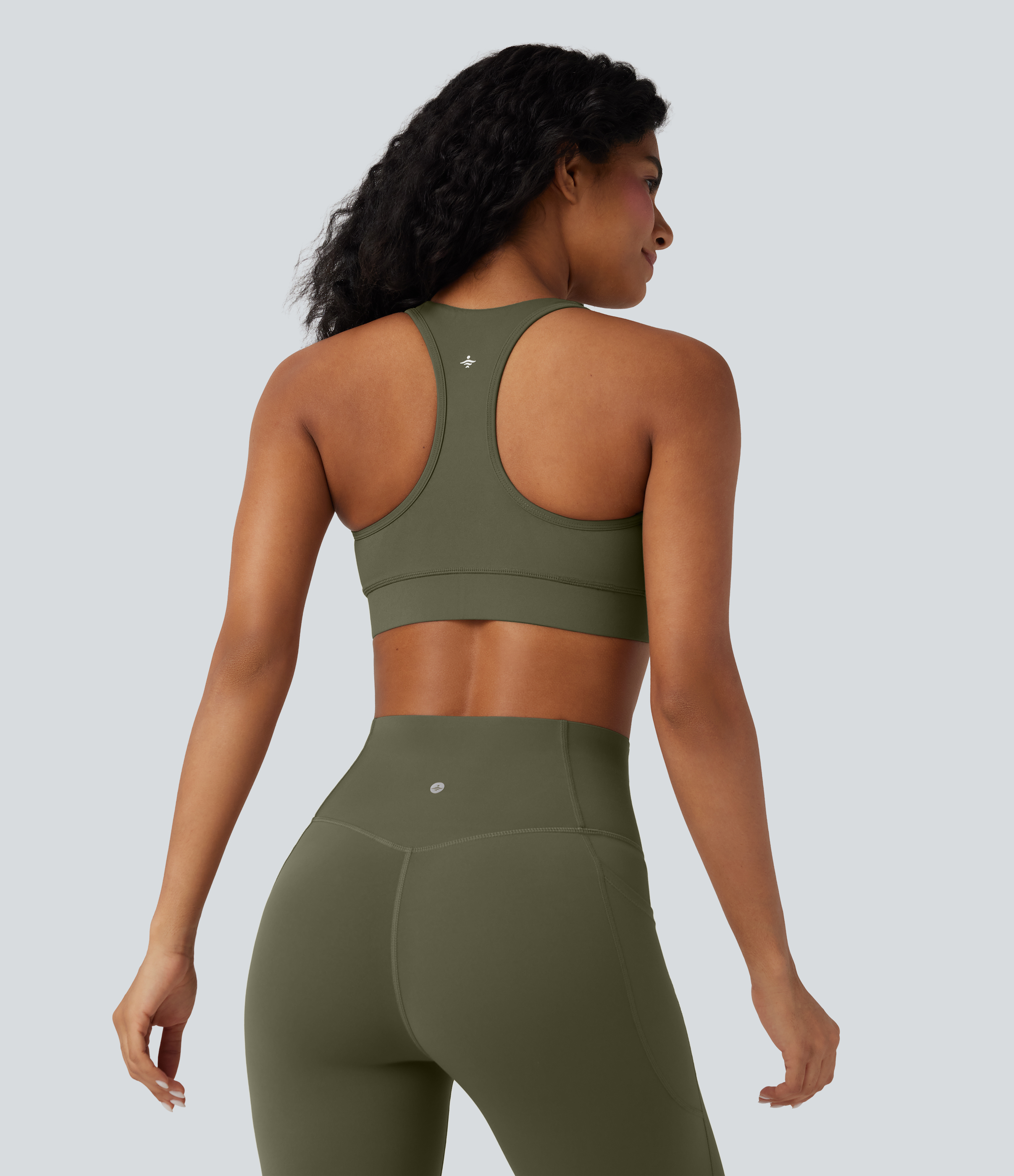 Halara UltraSculpt™ Medium Support V Neck Racerback Training Sports Bra