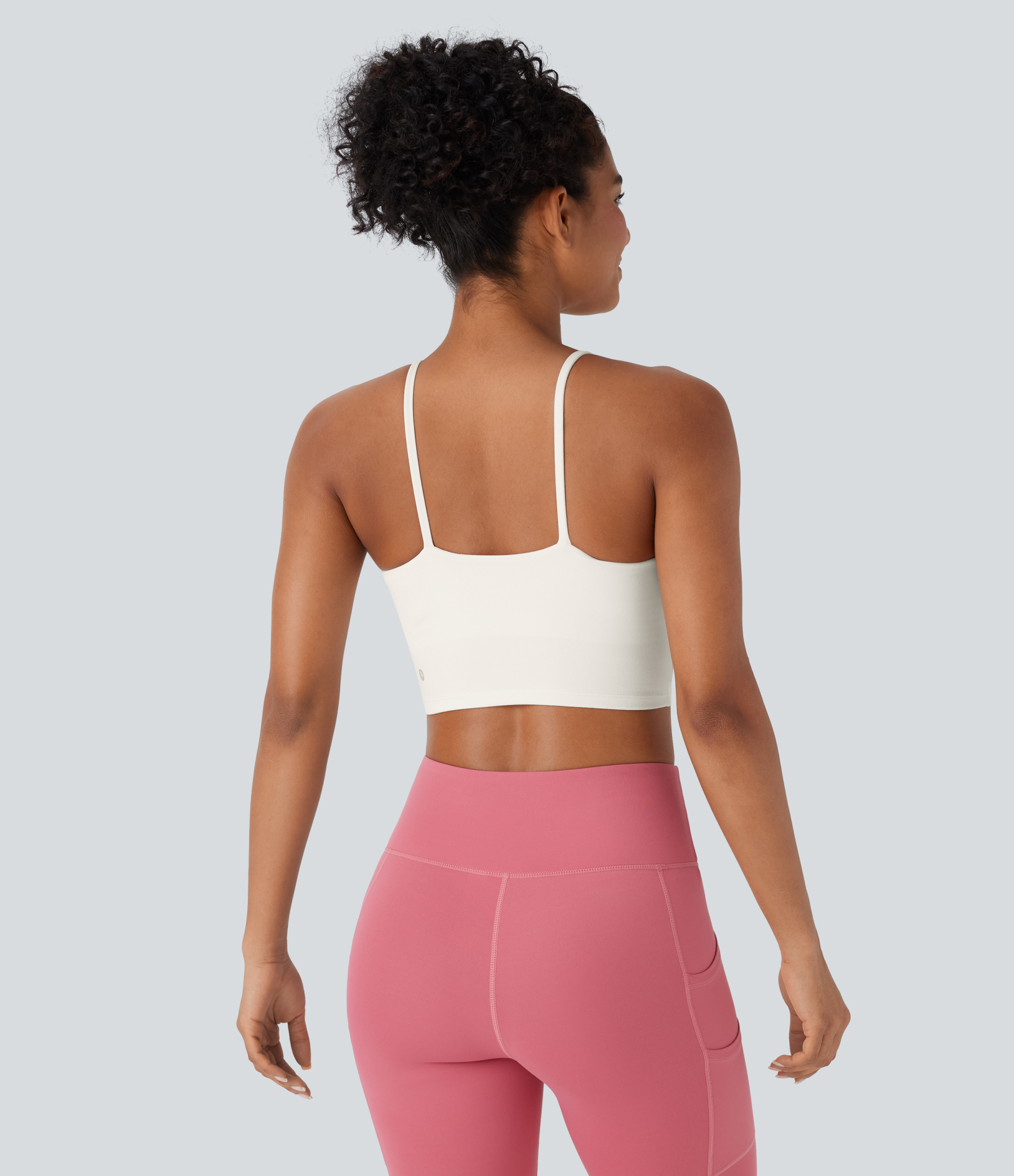 Basic Padded Workout Cropped Low Support Tank Top A-C Cups