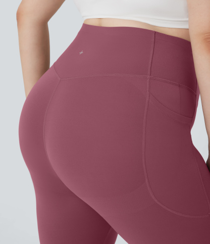 Plus Size High Waisted Butt Lifting Tummy Control Shaping Training Leggings with Pockets