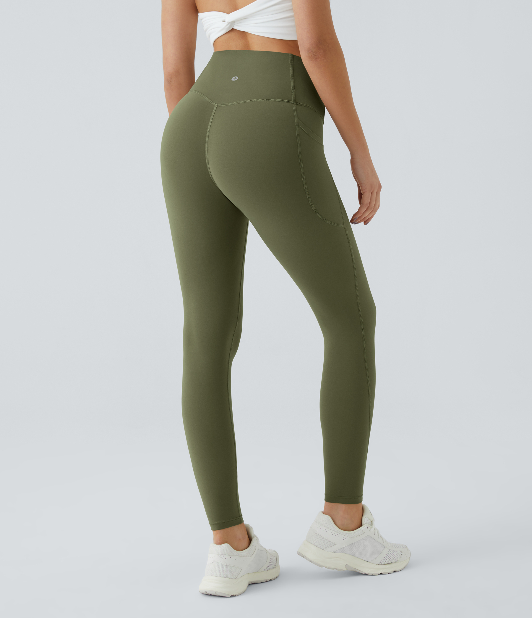 High Waisted Tummy Control Pocket Shaping Training Leggings