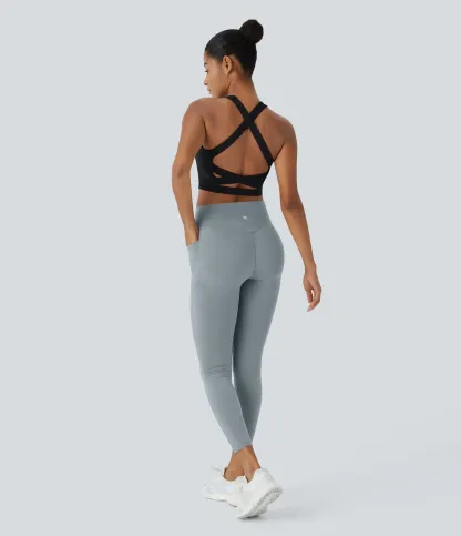 High Waisted Scrunch Butt Lifting Tummy Control Pocket Shaping Training Leggings
