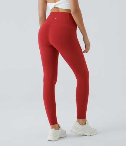 High Waisted Tummy Control Pocket Shaping Training Leggings