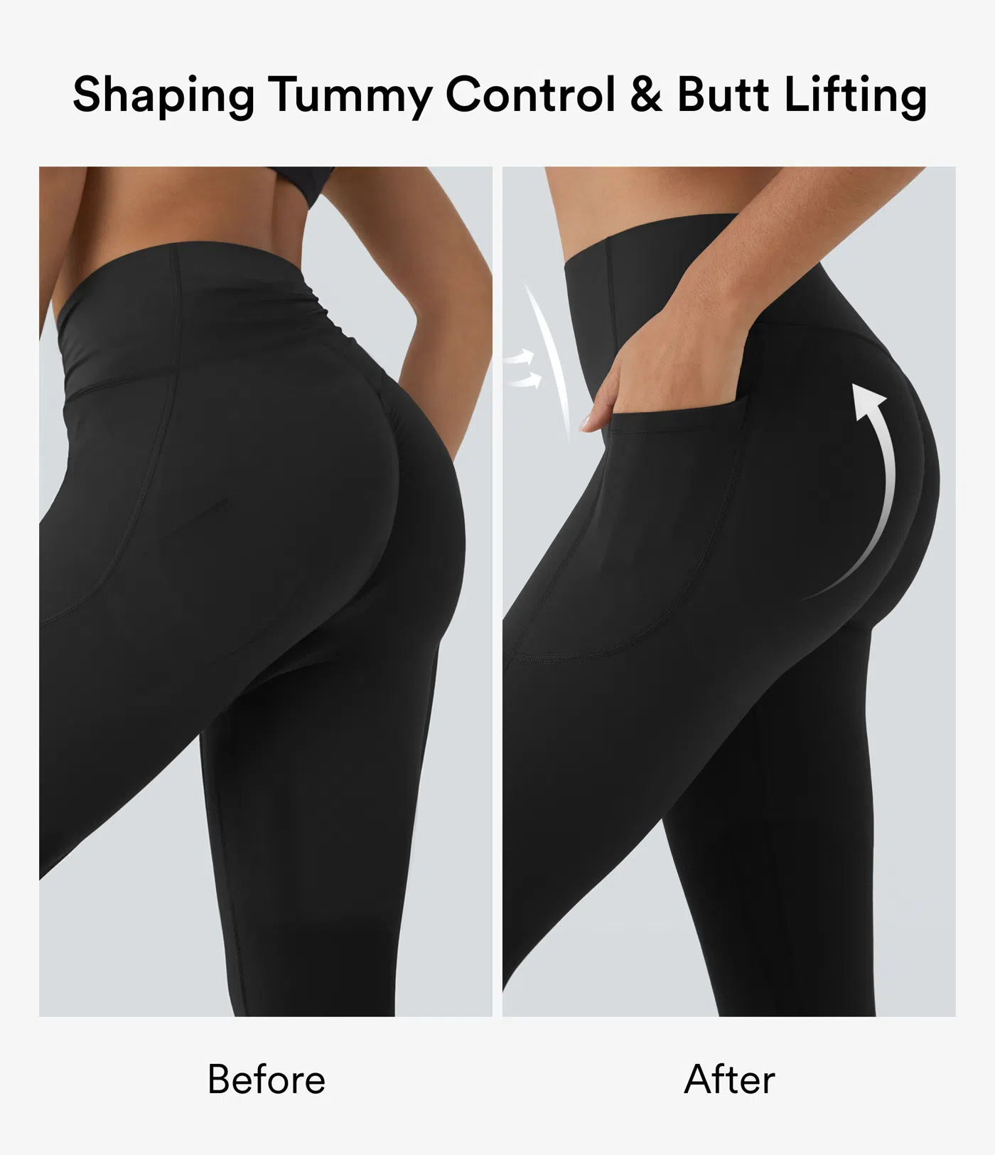 High Waisted Butt Lifting Tummy Control Pocket Shaping Workout Leggings