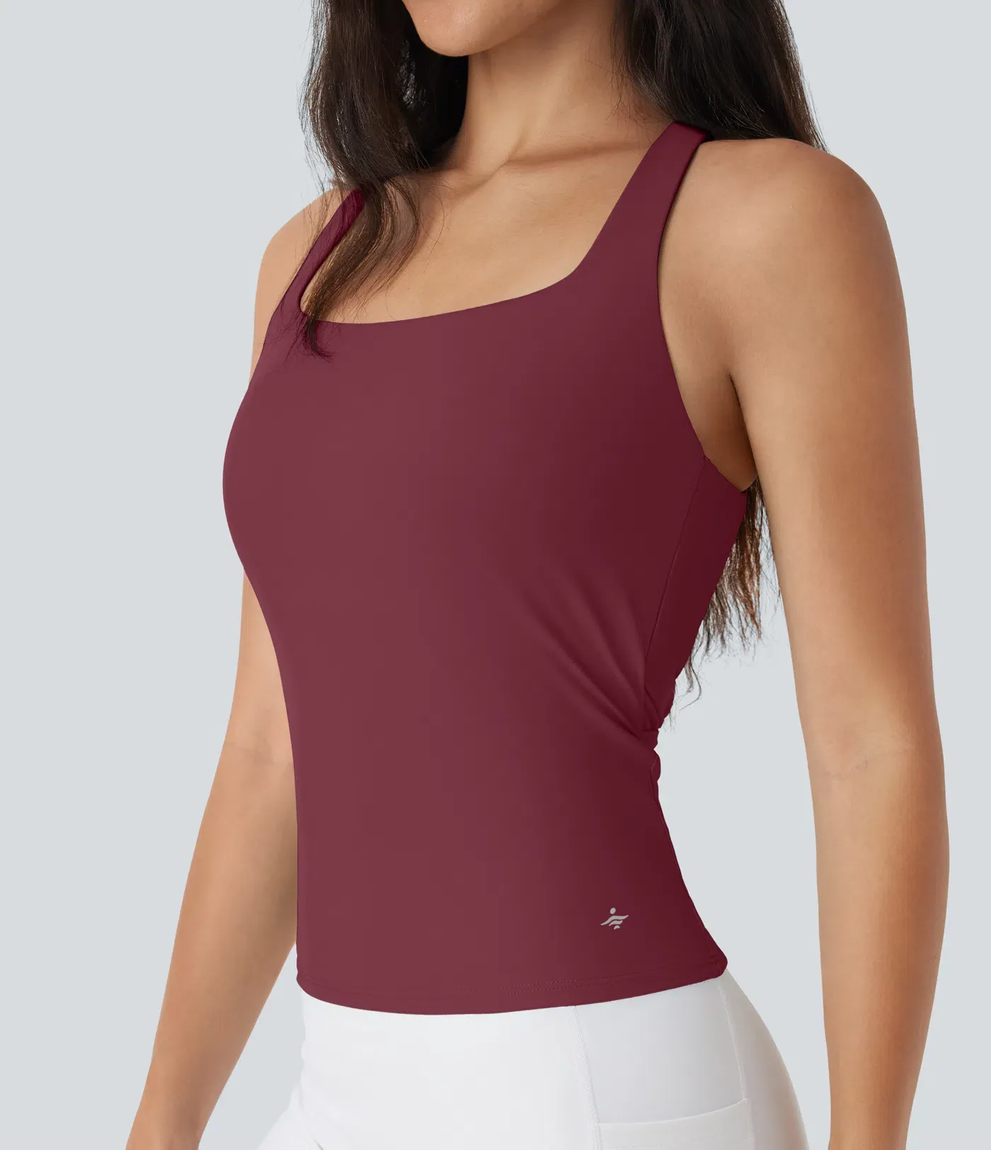 Breathable Square Collar Short Cool Touch Running Vest-extended-UPF50