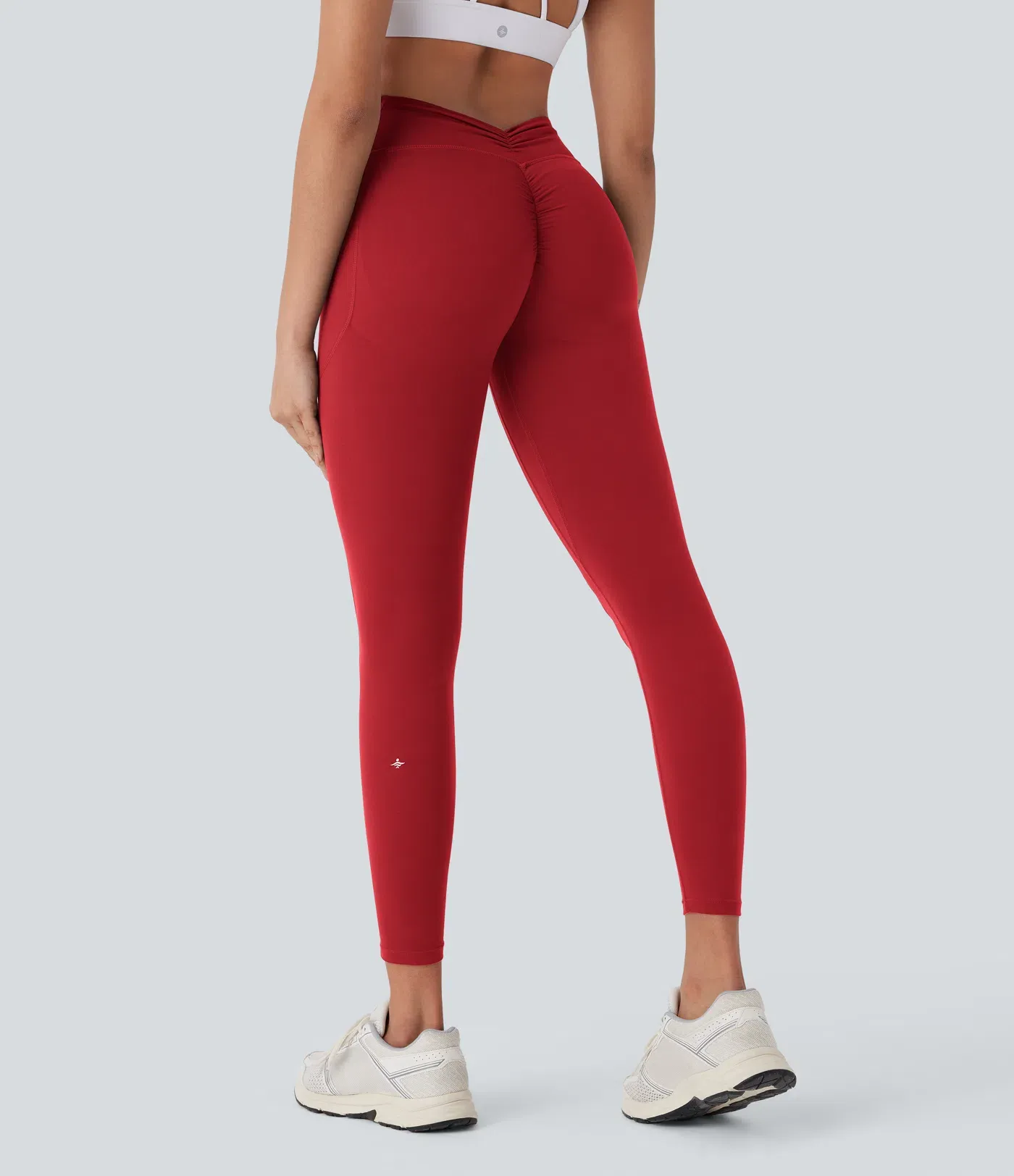 High Waisted Tummy Control Butt Lifting Ruched Pocket Shaping Yoga Leggings
