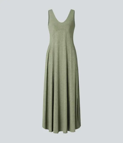 U-Neck Elegant Long Casual Sling Dress