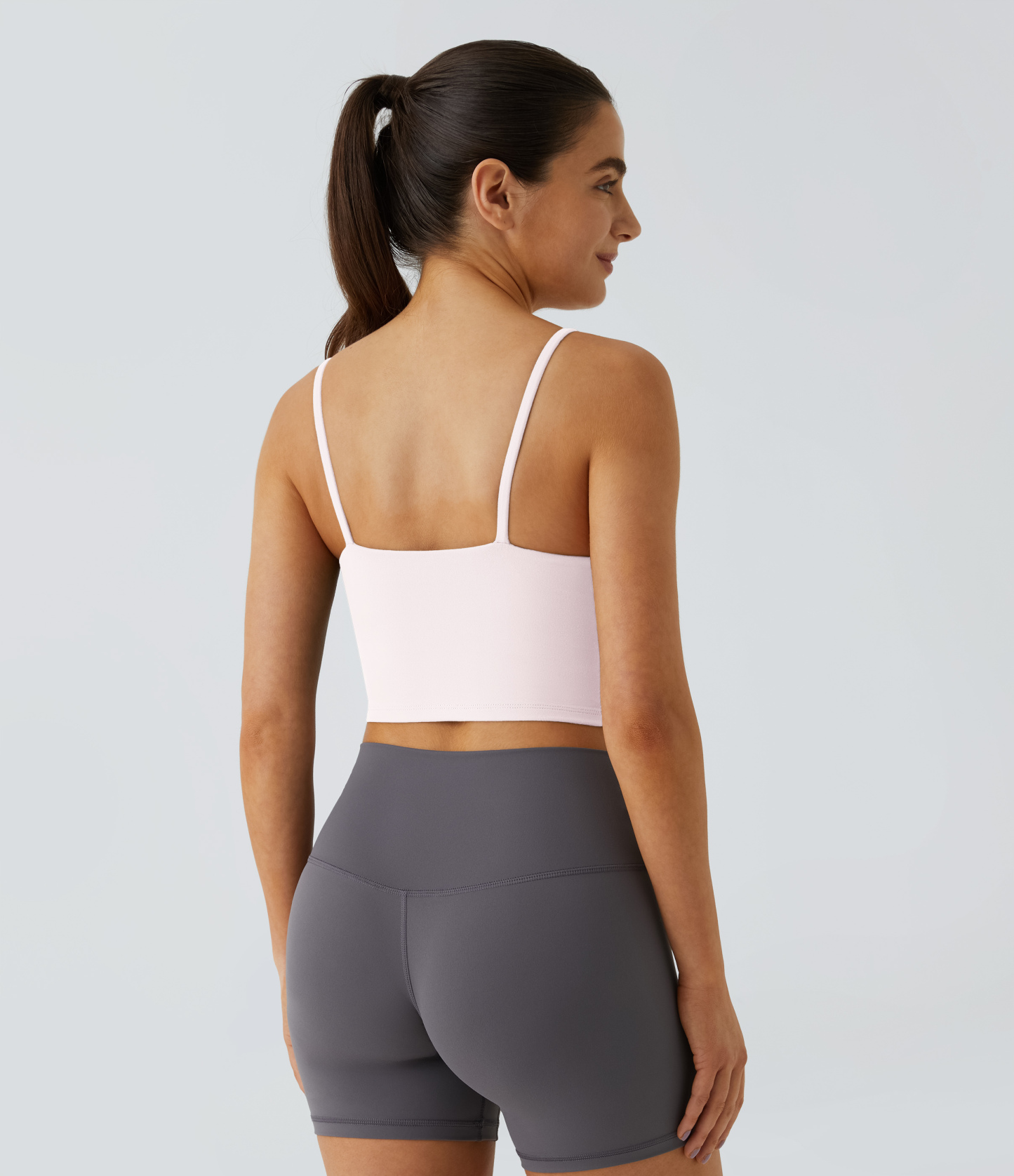 Basic Padded Workout Cropped Low Support Tank Top A-C Cups