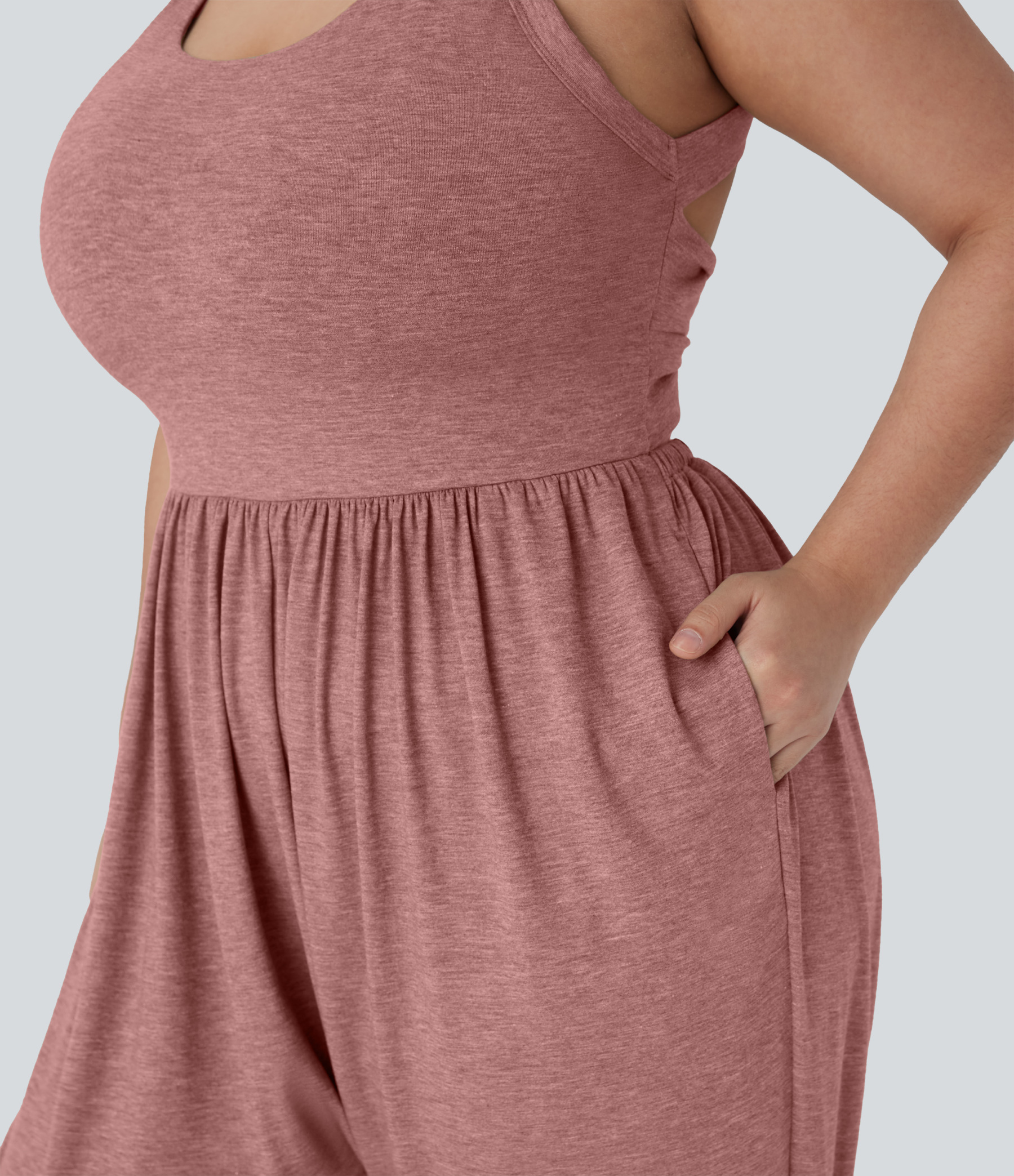 Harem Casual Plus Size Jumpsuit with Pocket-Easy Peezy Edition