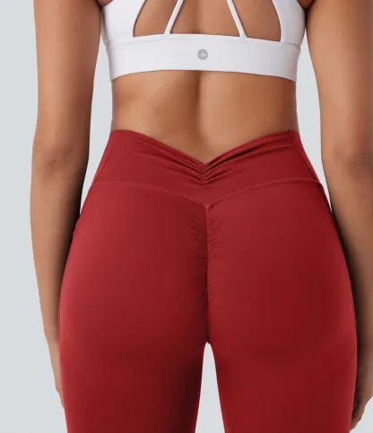 High Waisted Tummy Control Butt Lifting Ruched Pocket Shaping Yoga Leggings