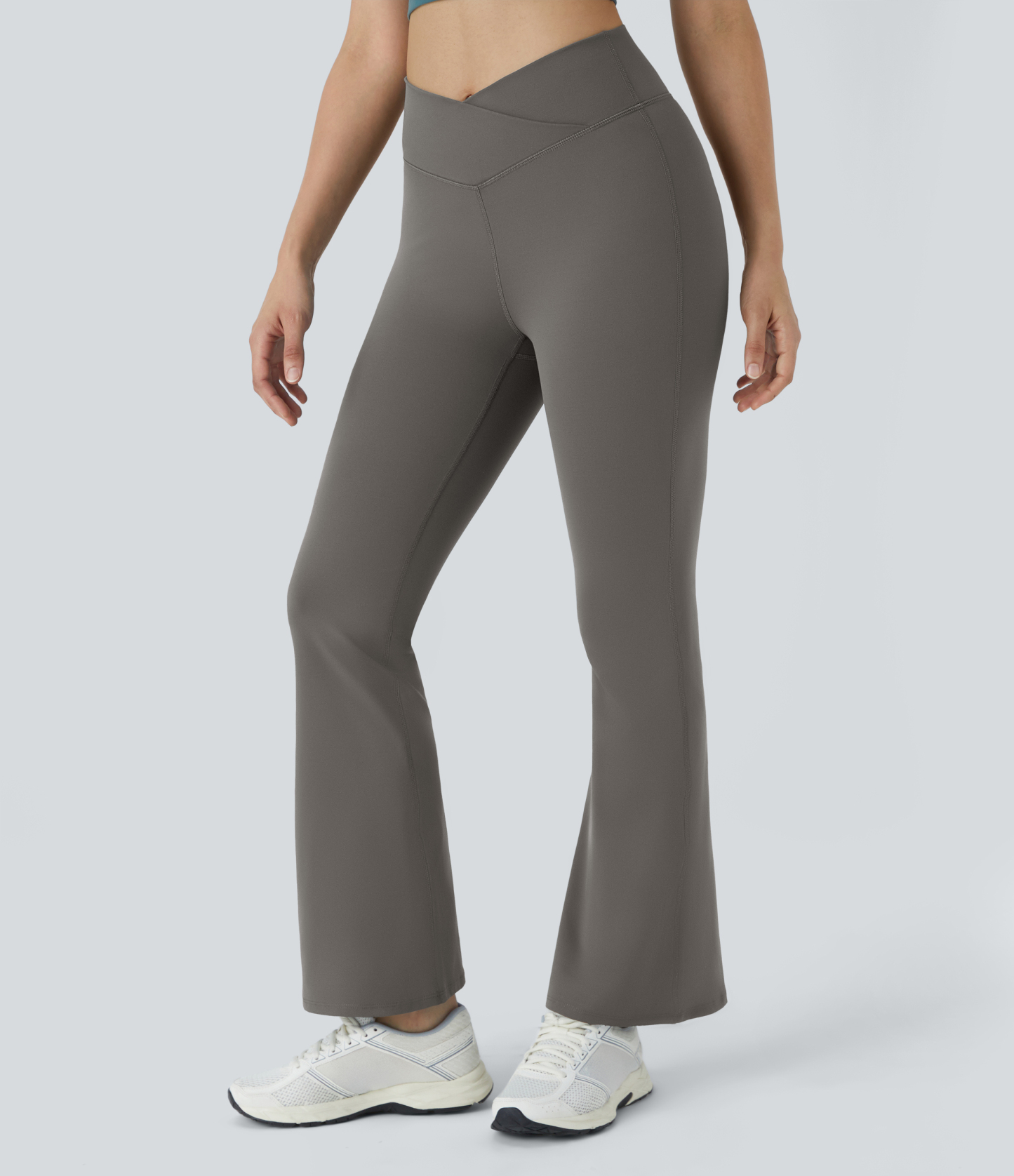 DayStretch High Waisted Crossover Flare Yoga Leggings