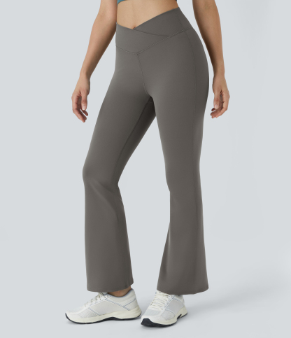 DayStretch High Waisted Crossover Flare Yoga Leggings