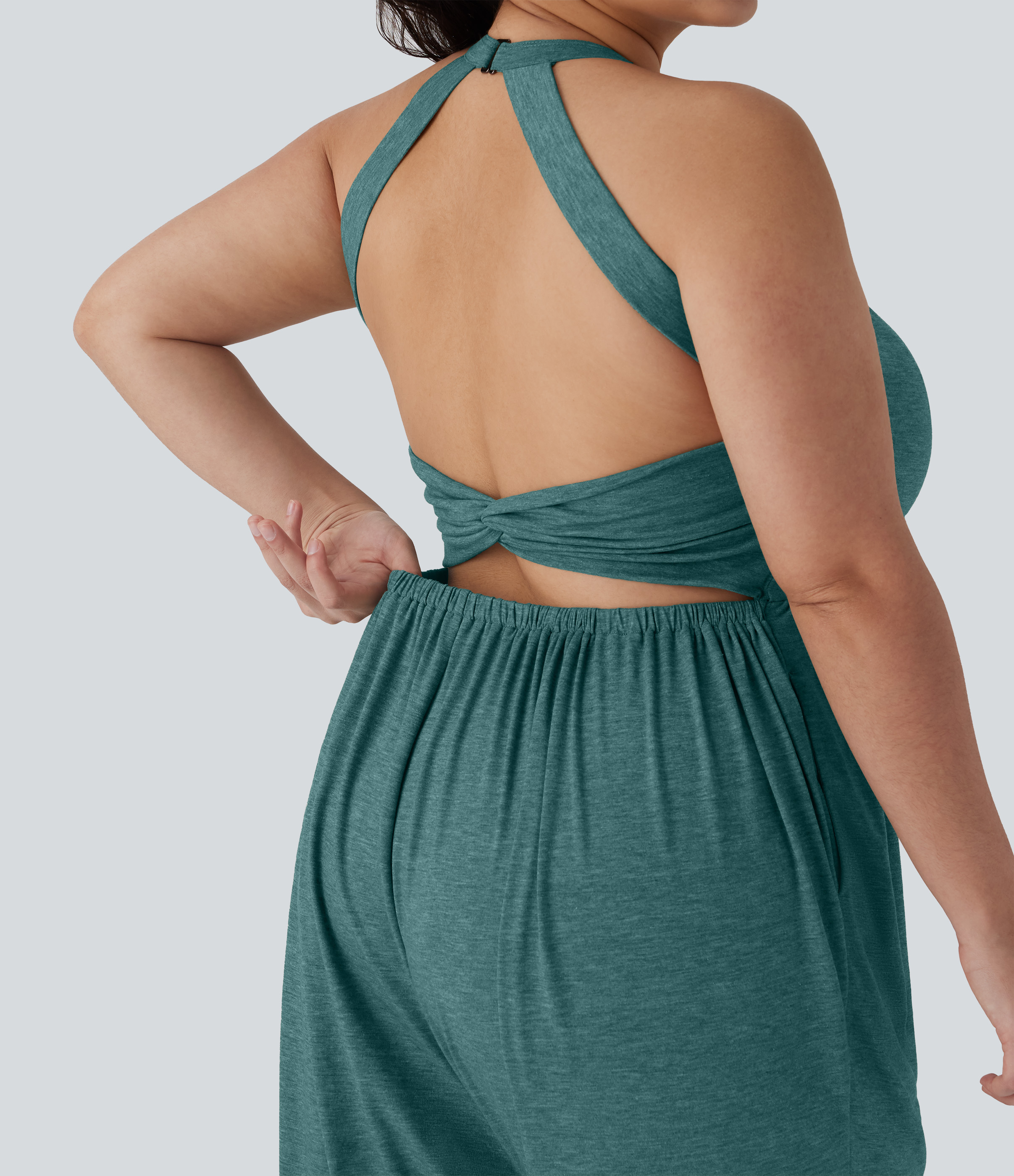 Harem Casual Plus Size Jumpsuit with Pocket-Easy Peezy Edition
