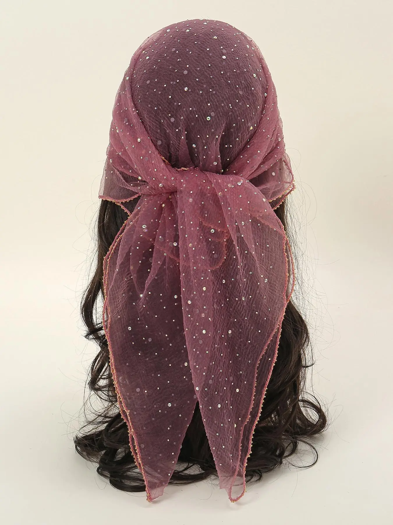 Women's Glitter Decor Scarf, Elegant Scarf for Daily Wear, Casual Trendy Scarf for Women, Trendy All-match & Exquisite Scarf for Birthday Gift, Scarf for Hair