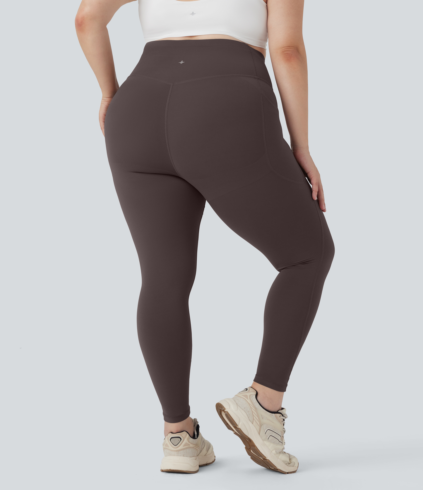 Plus Size High Waisted Butt Lifting Tummy Control Shaping Training Leggings with Pockets