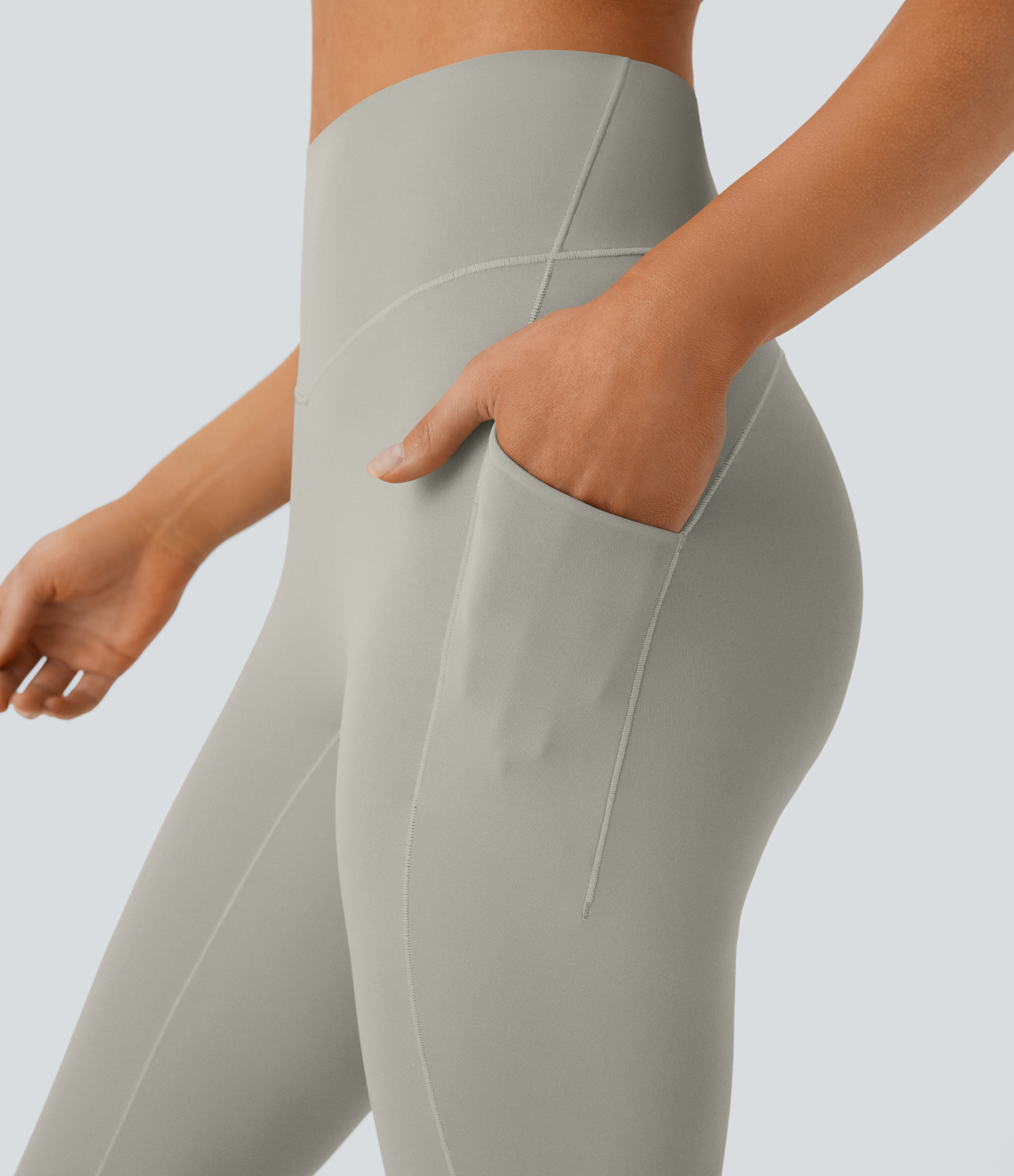 QuickDry High Waisted Tummy Control Pocket Yoga Flare Leggings