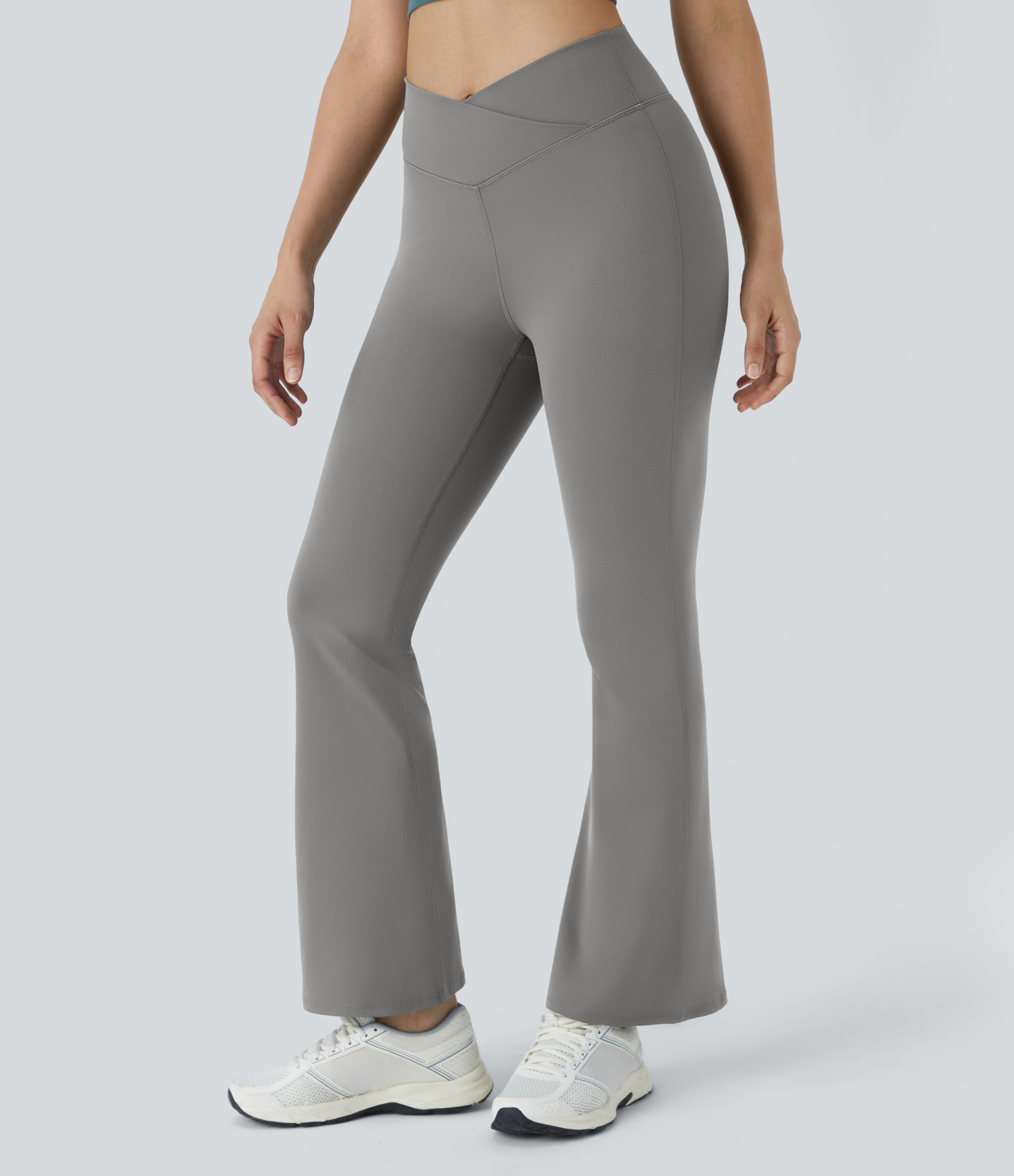 DayStretch High Waisted Crossover Flare Yoga Leggings
