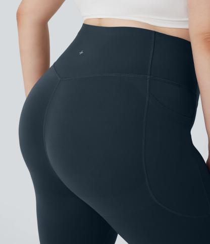 Plus Size High Waisted Butt Lifting Tummy Control Shaping Training Leggings with Pockets