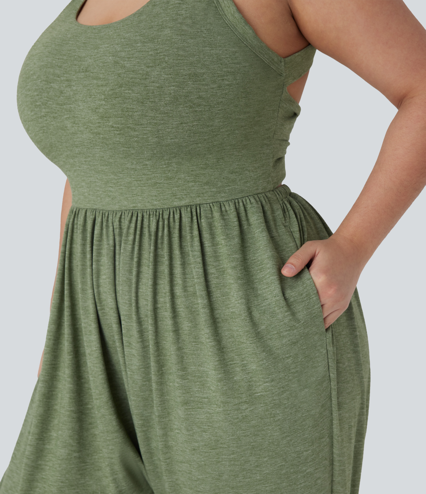 Harem Casual Plus Size Jumpsuit with Pocket-Easy Peezy Edition