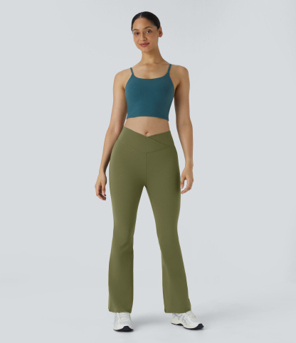 DayStretch High Waisted Crossover Flare Yoga Leggings