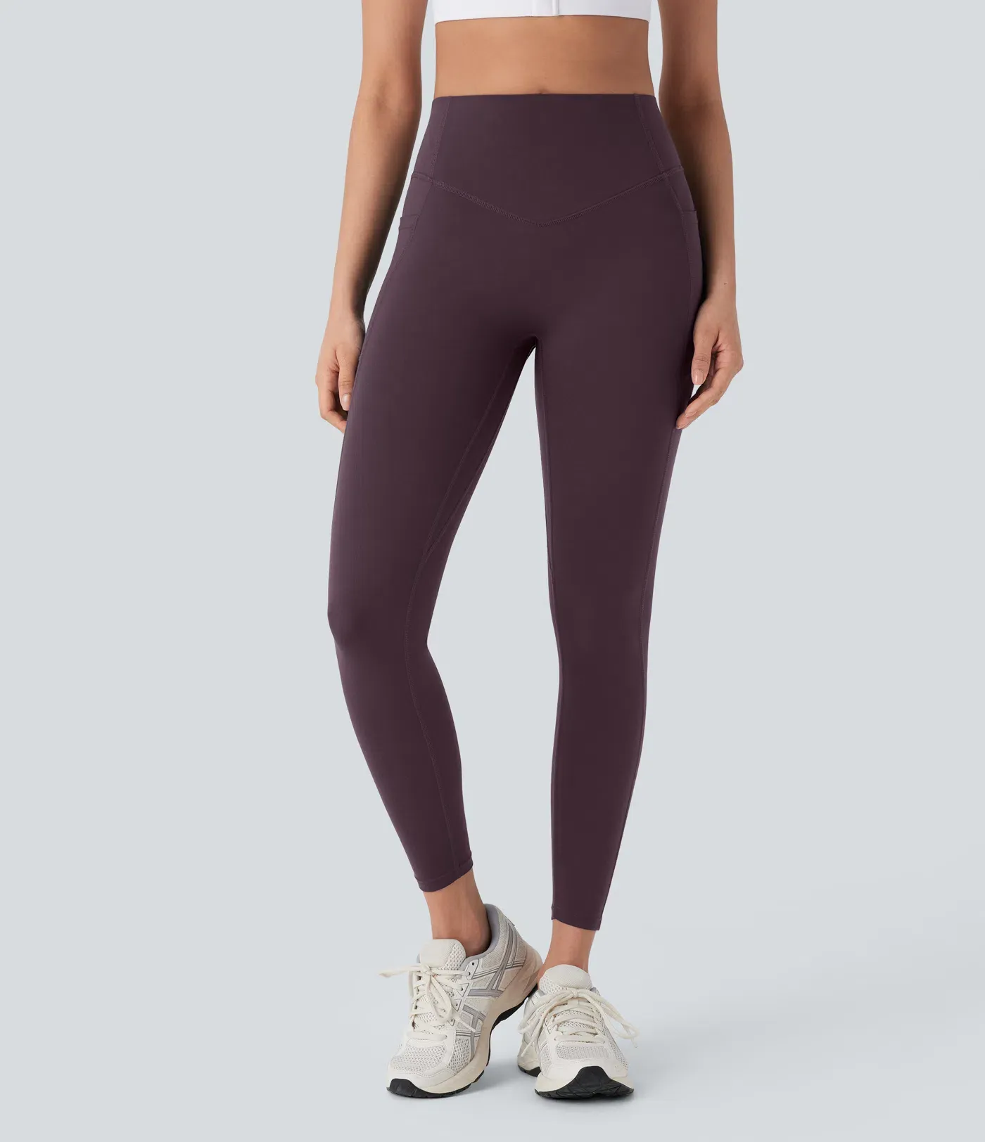 High Waisted Tummy Control Butt Lifting Ruched Pocket Shaping Yoga Leggings