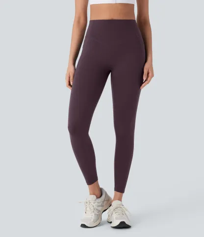 High Waisted Tummy Control Butt Lifting Ruched Pocket Shaping Yoga Leggings