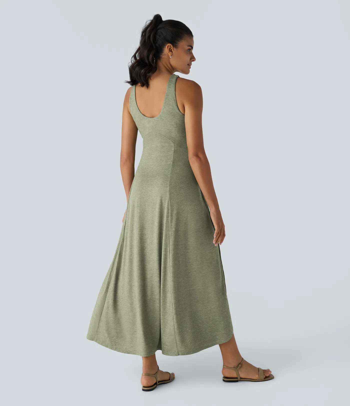 U-Neck Elegant Long Casual Sling Dress