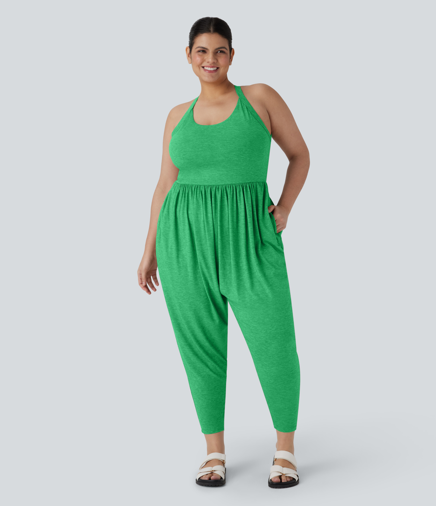 Harem Casual Plus Size Jumpsuit with Pocket-Easy Peezy Edition