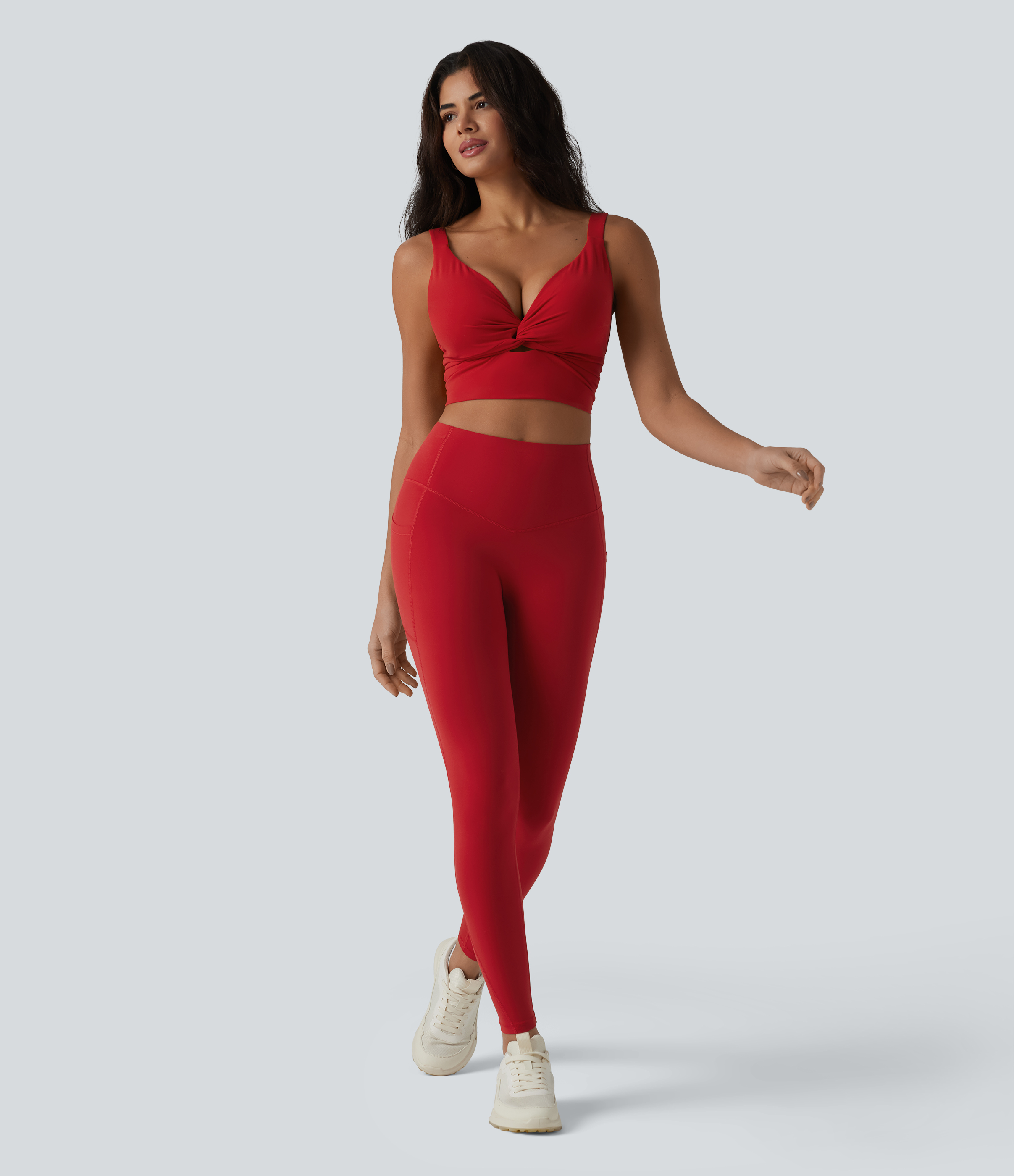 Low Support Push-Up Yoga Sports Bra D-F Cups