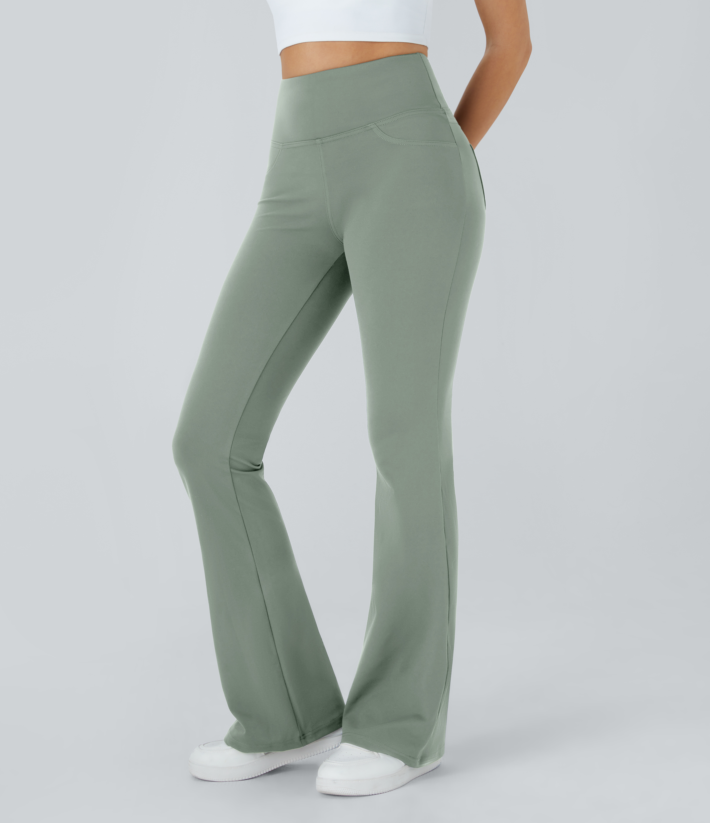 High Waisted Pocket Flare Yoga Leggings