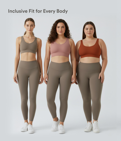 High Waisted Tummy Control Pocket Shaping Training Leggings