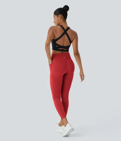 High Waisted Scrunch Butt Lifting Tummy Control Pocket Shaping Training Leggings