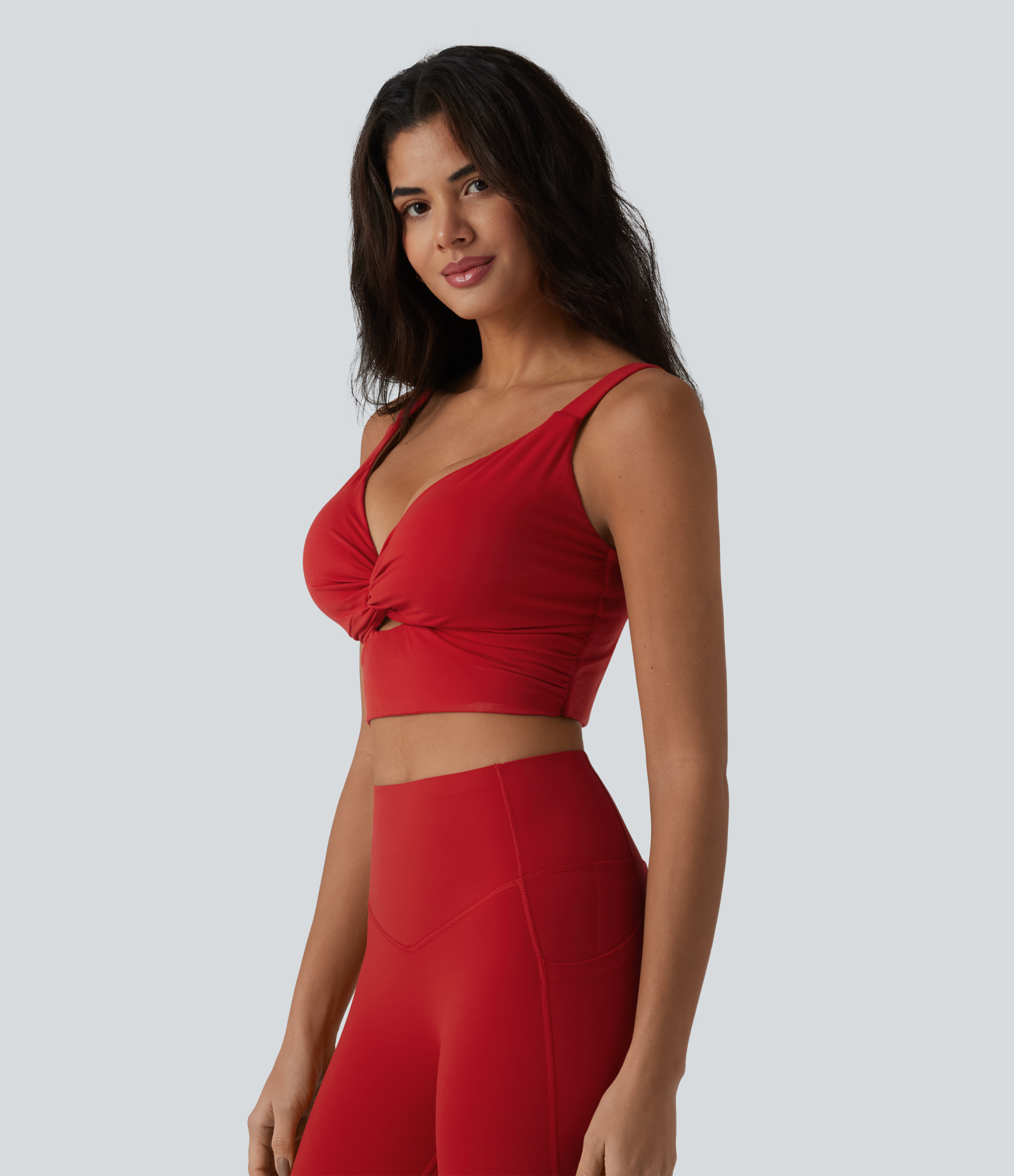 Low Support Push-Up Yoga Sports Bra D-F Cups