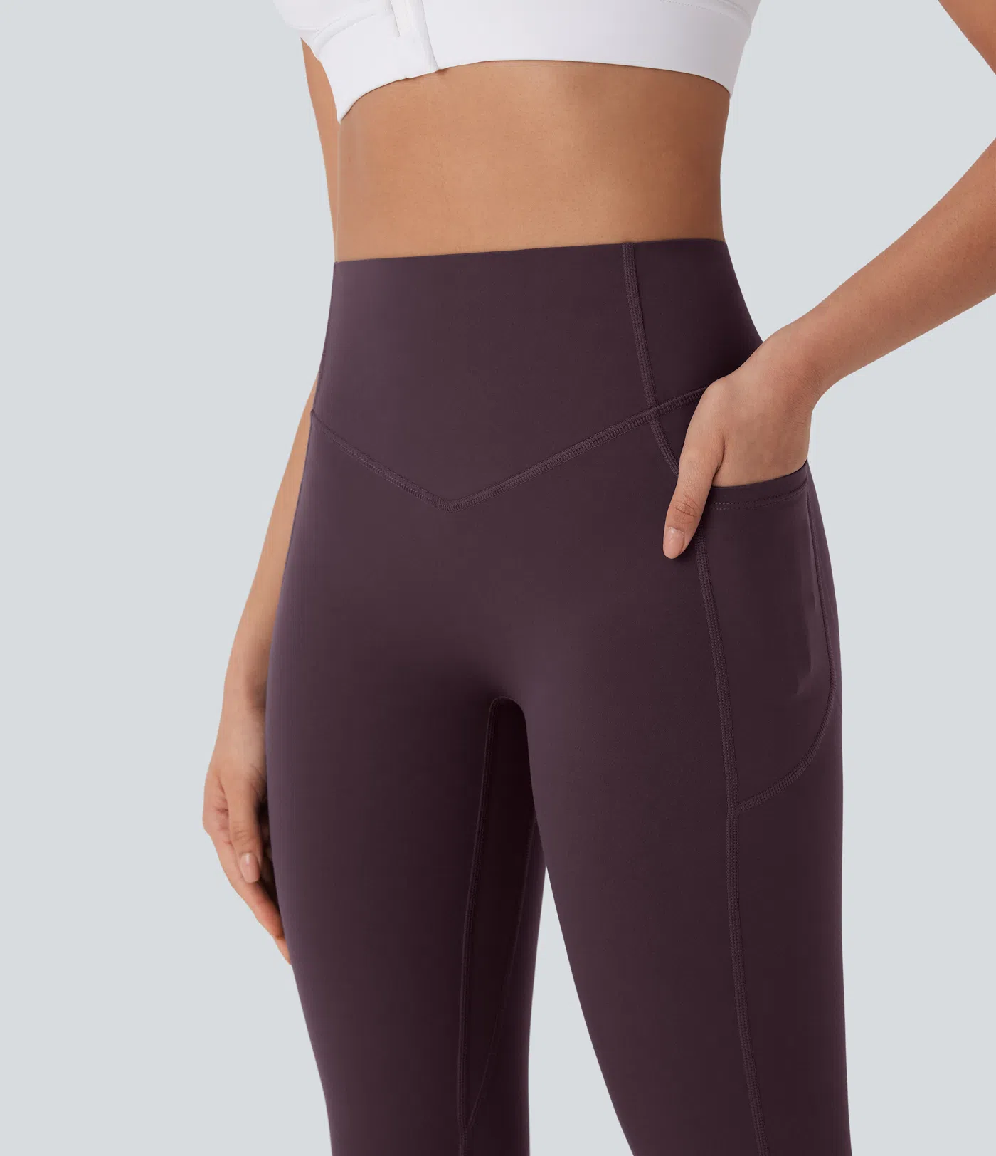 High Waisted Tummy Control Butt Lifting Ruched Pocket Shaping Yoga Leggings