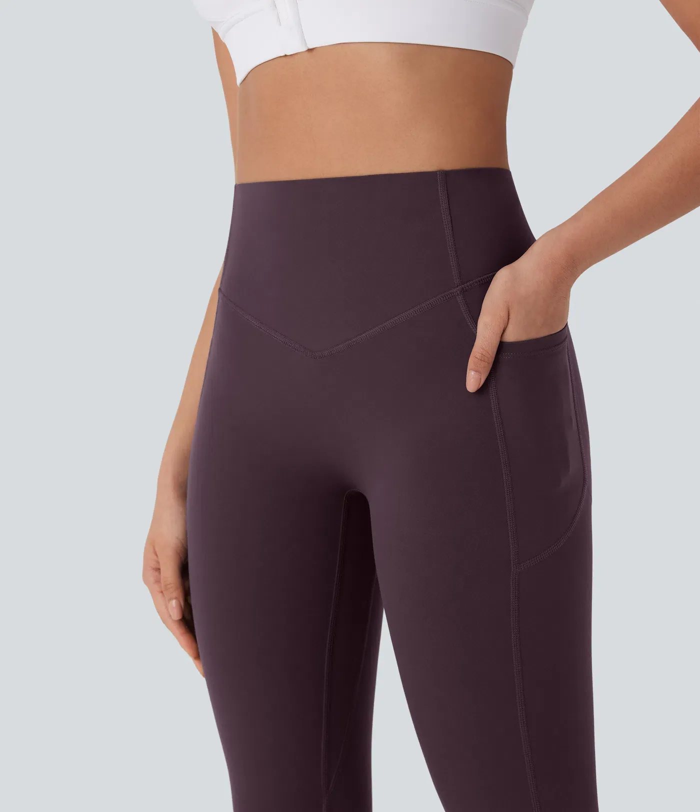 High Waisted Tummy Control Butt Lifting Ruched Pocket Shaping Yoga Leggings